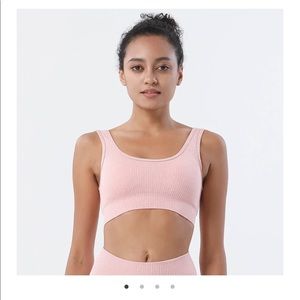 Astoria Seamless Ribbed Sports Bra Soft Pink